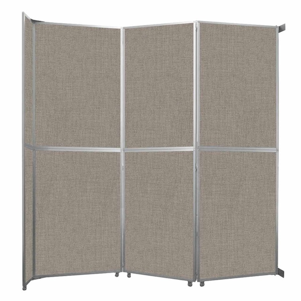 Operable Wall Folding Room Divider 11'9" x 12'3" Warm Pebble Fabric
